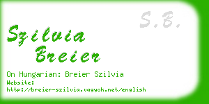 szilvia breier business card